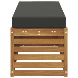 Banc de Tabouret Naturel et Anthracite 115 x 43 x 37 cm 531486531486