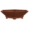 Foyer de cheminée Marron 100 x 100 x 28 cm Acier patiné 531492531492