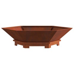 Foyer de cheminée Marron 100 x 100 x 28 cm Acier patiné 531492531492