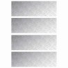 Nez de marche Rectangulaire 4 pcs Argenté 90 x 30 cm Aluminium 531494531494