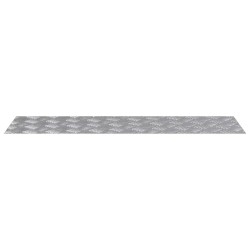 Nez de marche Rectangulaire 2 pcs Argenté 100 x 30 cm Aluminium 531495531495