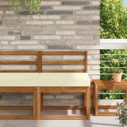 Coussin de canapé d'extérieur Crème 60 x 60 x 8 cm Polyester 531497531497