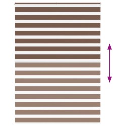 Store zèbre marron 160x230cm largeur du tissu 155,9cm polyester 531501531501
