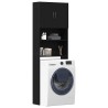 Meuble de machine à laver chêne noir 64x24x190 cm 531510531510