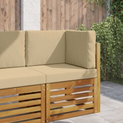 Coussin de canapé d'extérieur 3 pcs Beige Polyester 531520531520