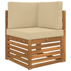 Coussin de canapé d'extérieur 3 pcs Beige Polyester 531520531520