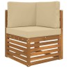 Coussin de canapé d'extérieur 3 pcs Beige Polyester 531520531520