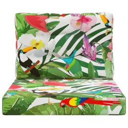 Coussin de canapé d'extérieur 2 pcs coloré Polyester 531521531521