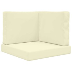 Coussin de canapé d'extérieur 3 pcs Crème Polyester 531525531525
