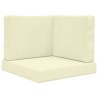 Coussin de canapé d'extérieur 3 pcs Crème Polyester 531525531525