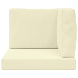 Coussin de canapé d'extérieur 3 pcs Crème Polyester 531525531525