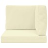 Coussin de canapé d'extérieur 3 pcs Crème Polyester 531525531525