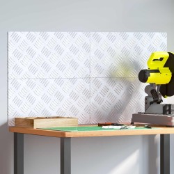 Nez de marche Rectangulaire 4 pcs Argenté 50 x 25 cm Aluminium 531531531531