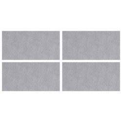 Nez de marche Rectangulaire 4 pcs Argenté 50 x 25 cm Aluminium 531531531531