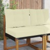 Coussin de canapé d'extérieur 2 pcs Crème Polyester 531532531532
