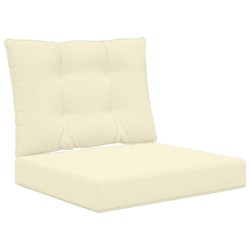 Coussin de canapé d'extérieur 2 pcs Crème Polyester 531532531532