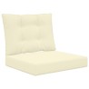 Coussin de canapé d'extérieur 2 pcs Crème Polyester 531532531532