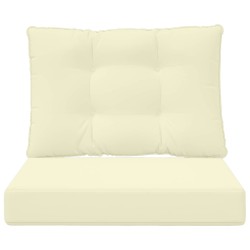 Coussin de canapé d'extérieur 2 pcs Crème Polyester 531532531532