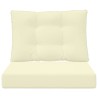 Coussin de canapé d'extérieur 2 pcs Crème Polyester 531532531532