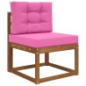 Coussin de canapé d'extérieur 2 pcs Rose Polyester 531533531533