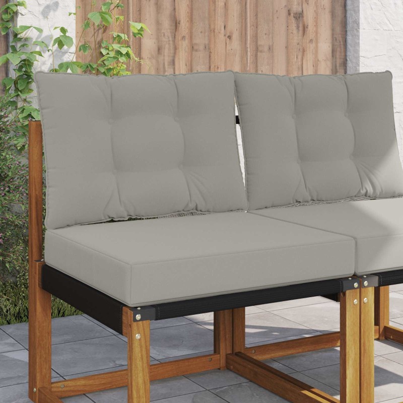 Coussin de canapé d'extérieur 2 pcs Gris Polyester 531534531534