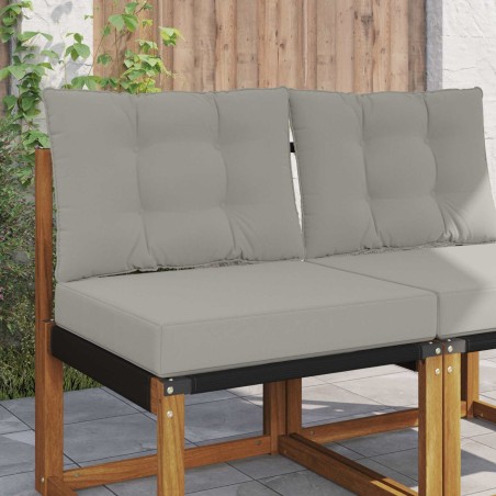 Coussin de canapé d'extérieur 2 pcs Gris Polyester 531534531534