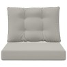 Coussin de canapé d'extérieur 2 pcs Gris Polyester 531534531534