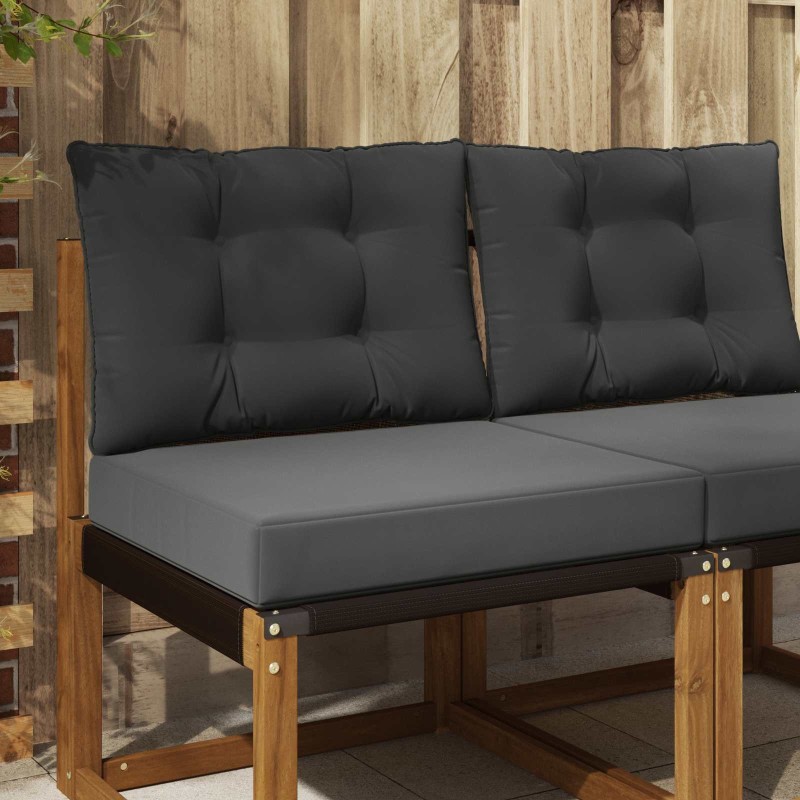 Coussin de canapé d'extérieur 2 pcs Anthracite Polyester 531535531535