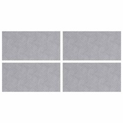 Nez de marche Rectangulaire 4 pcs Argenté 50 x 25 cm Aluminium 531536531536