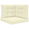 Coussin de canapé d'extérieur 3 pcs Crème Polyester 531537531537