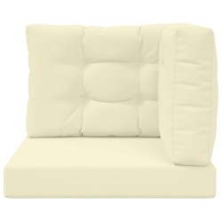 Coussin de canapé d'extérieur 3 pcs Crème Polyester 531537531537
