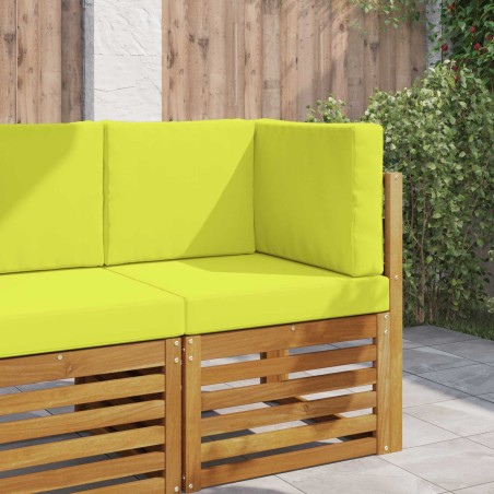 Coussin de canapé d'extérieur 3 pcs Vert Polyester 531538531538