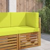 Coussin de canapé d'extérieur 3 pcs Vert Polyester 531538531538