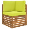 Coussin de canapé d'extérieur 3 pcs Vert Polyester 531538531538