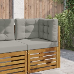 Coussin de canapé d'extérieur 3 pcs Gris Polyester 531539531539