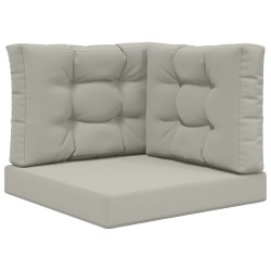 Coussin de canapé d'extérieur 3 pcs Gris Polyester 531539531539