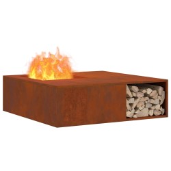 Foyer de cheminée Marron 100 x 100 x 30 cm Acier patiné 531543531543