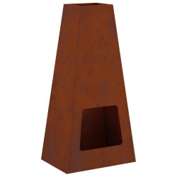 Foyer de cheminée Marron 50 x 35 x 100 cm Acier patiné 531548531548