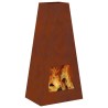 Foyer de cheminée Marron 50 x 35 x 100 cm Acier patiné 531548531548