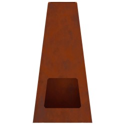 Foyer de cheminée Marron 50 x 35 x 100 cm Acier patiné 531548531548