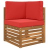 Coussin de canapé d'extérieur 3 pcs Rouge Polyester 531551531551