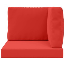 Coussin de canapé d'extérieur 3 pcs Rouge Polyester 531551531551