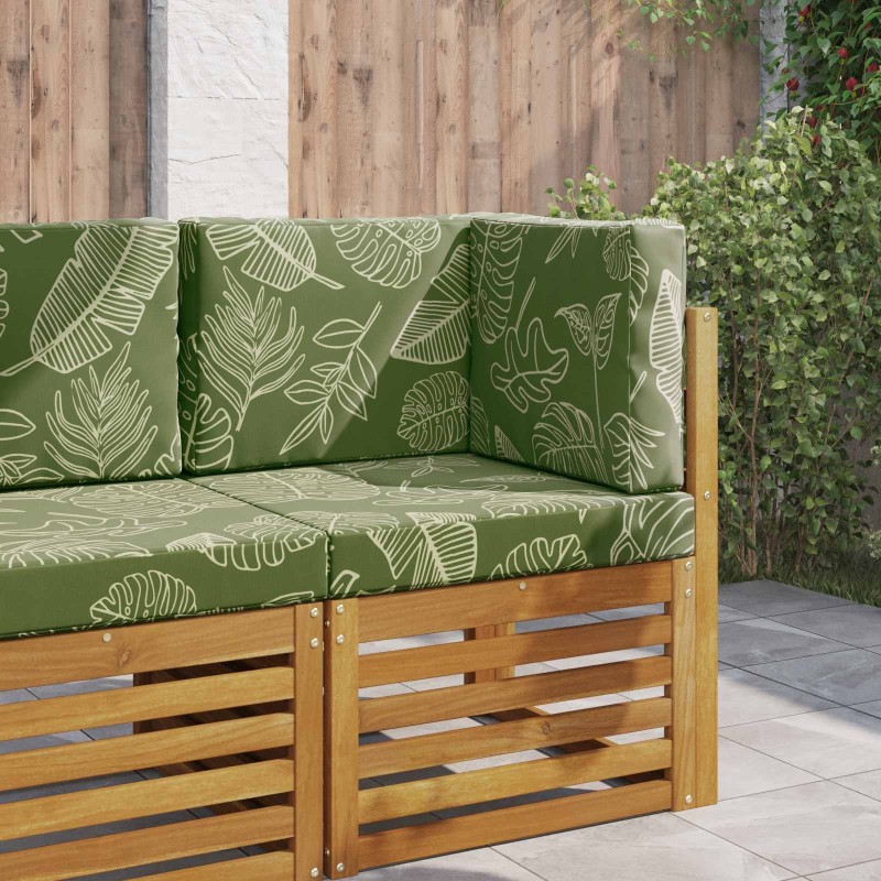 Coussin de canapé d'extérieur 3 pcs Modèle feuille Polyester 531552531552