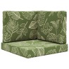 Coussin de canapé d'extérieur 3 pcs Modèle feuille Polyester 531552531552
