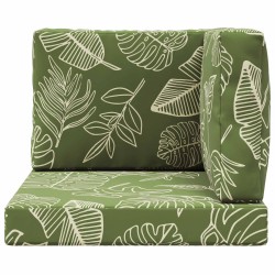 Coussin de canapé d'extérieur 3 pcs Modèle feuille Polyester 531552531552