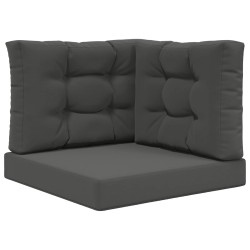 Coussin de canapé d'extérieur 3 pcs Anthracite Polyester 531553531553