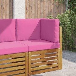 Coussin de canapé d'extérieur 3 pcs Rose Polyester 531555531555