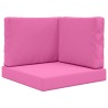 Coussin de canapé d'extérieur 3 pcs Rose Polyester 531555531555