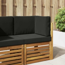 Coussin de canapé d'extérieur 3 pcs Noir Polyester 531557531557