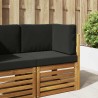 Coussin de canapé d'extérieur 3 pcs Noir Polyester 531557531557